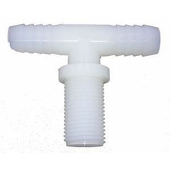 AIP - NOZZLE BODY WHITE NYLON HOSETAIL STRAIGHT MALE UNF C/W HEX NUT - 3/8IN H/T X 11/16IN | 27-953-006-006