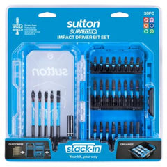 Sutton Tools - Scrdrv Bit S250 Supatorq Insert/power Bits STACK-IN Set 30Pc | S250S30A