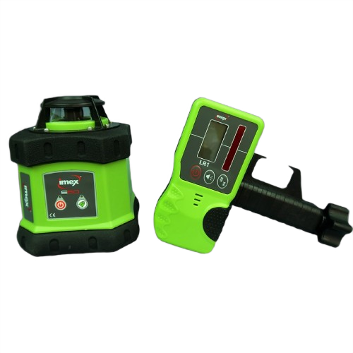 Aptella - Imex E60 Rotating Laser Kit inc tripod & 2m staff Min 2 buy - LR1 Receiver | 012-E60K