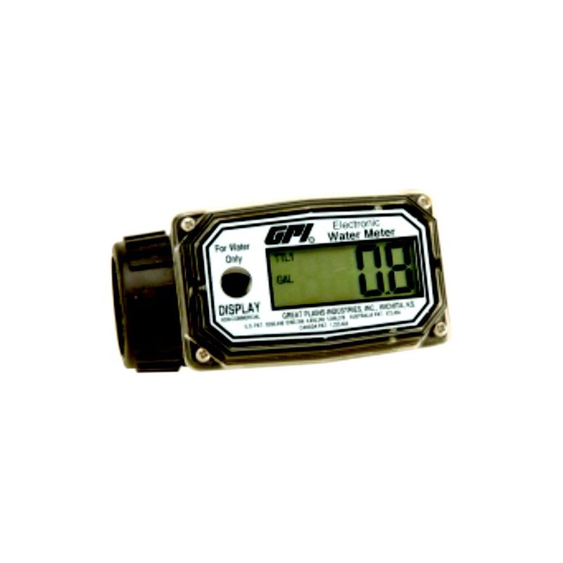Alemlube - Gpi Electronic Water Meter, 1" Bsp(F) Inlet - 100L/Min | 01N12LM