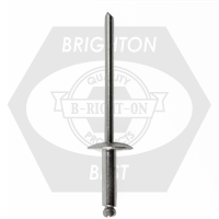 Brighton Best - STAINLESS 304 / STAINLESS 304 LARGE DOME HEAD BLIND RIVET SSBSS 6-12L 3/16(.626-.750)x0.925 | 037009