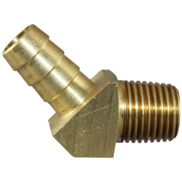 IFS - P6 5/16 Barb X 1/8 BSPT 45 Degree Male Elbow | 06-006D-0502