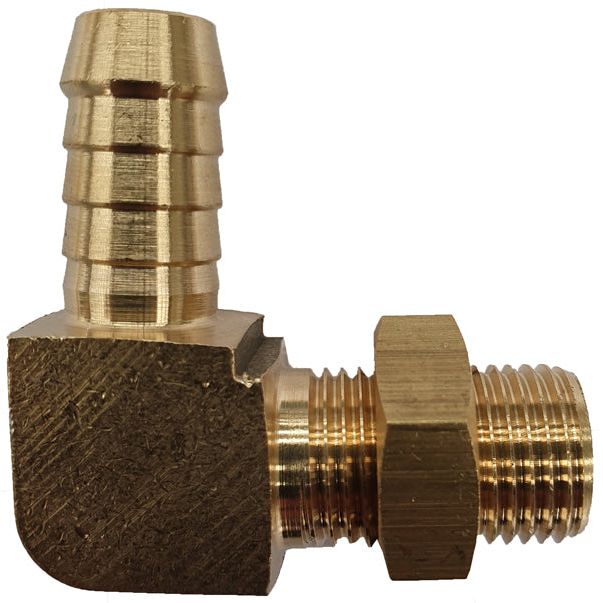 IFS - P6 1/2x Long M16 (16x1.5) Male Elbow With Locknut | 06-M06L-0816