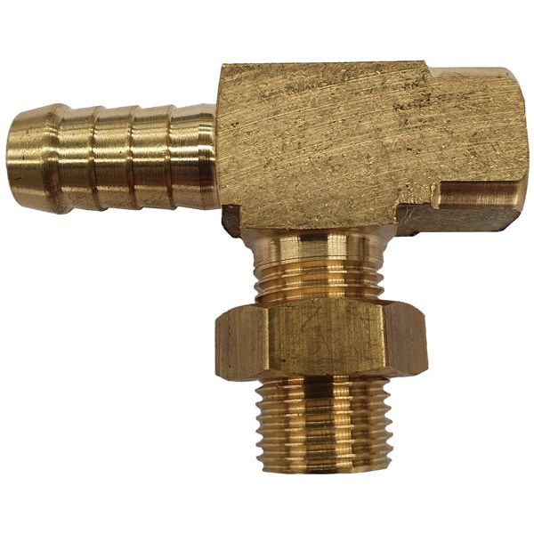 IFS - Tee. 1/2 Tail X M16 Female X Long M16 Male With Locknut | 06-M13L-08MF16