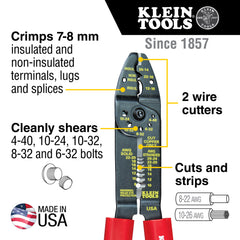 3-IN-1 STRPPR CRMPR WIRE CUTTER 8-22AWG | A-1001