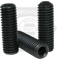 Brighton Best - 7/16"-20x7/16" - IMPERIAL GRUB (SOCKET SET) SCREW CUP POINT THERMAL BLACK OXIDE  UNF | 101541