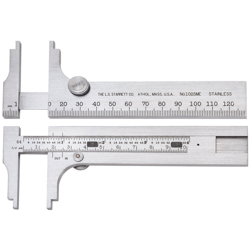 Starrett - Caliper Pokts Slide Stainless Steel 5in-130mm | 1025me-130