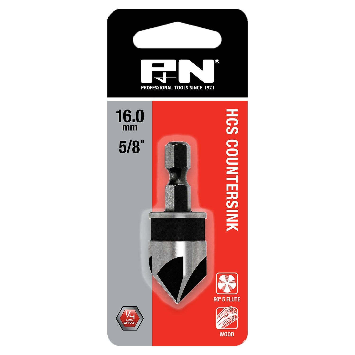 P&N - Countersink Hcs Quickbit Rose Head Carded 16mm P&N | 105HCS016