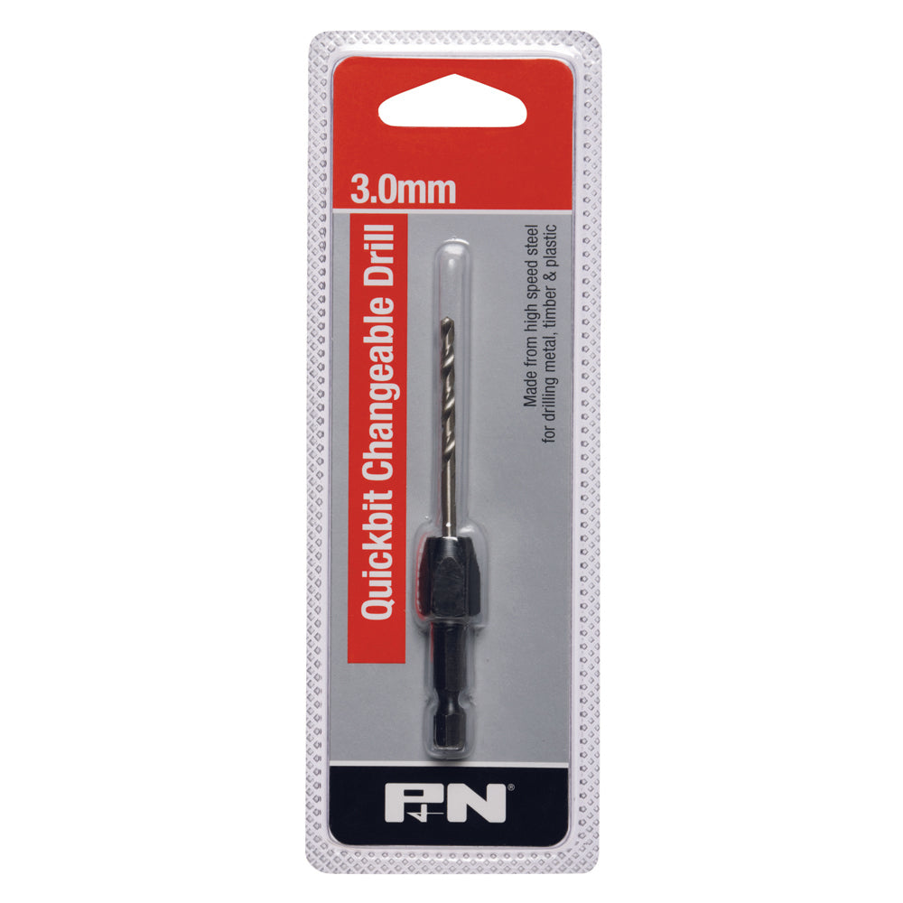 P&N - Drill Holder Hex-Shk Quickbit & Jobber Hss Hangpk 3.0mm P&N | 107B50030