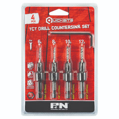 P&N - Drill TCT & Countersink TCT Quickbit Set 4Pc | 107DC0004