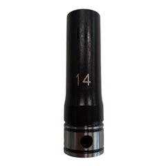 Action 14mm 1/2" Drive 6-point Metric Deep Thin Wall Impact Socket