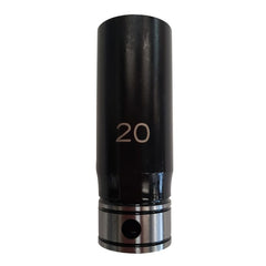 Action 20mm 1/2" Drive 6-point Metric Deep Thin Wall Impact Socket
