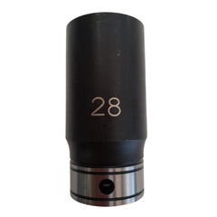 Action 28mm 1/2" Drive 6-point Metric Deep Thin Wall Impact Socket