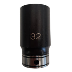 Action 32mm 1/2" Drive 6-point Metric Deep Thin Wall Impact Socket