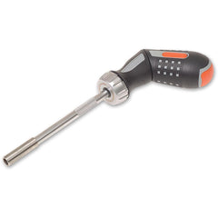 Bahco - Screwdriver. Ratchet. Pistol Grip. 250mm Long. Contains 6 Bits: Ph1. Ph2. Pz1. Pz2. Sl 4.5 & Sl 5.5 | 808050P