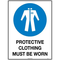 Uniform Safety Signs - 50mm Disc - Self Adhesive - Pkt of 12 - Protective Clothing Pictogram | 113RA