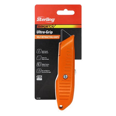 Orange Safety Ultra-Grip Self Retracting Knife