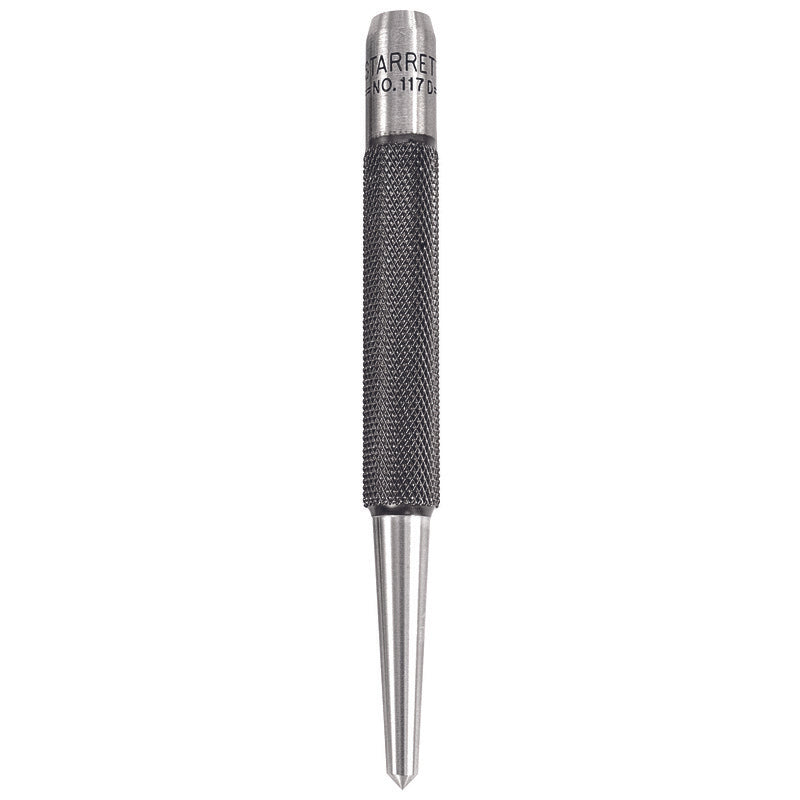 Starrett - Center Punch Round Shank 4in (100mm) 5/32in (4mm) Point | 117d