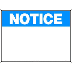 Uniform Safety Signs - 600x400mm - Corflute - Notice Blank | 117LC