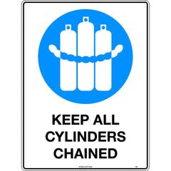 Uniform Safety Signs - 300x225mm - Poly - Keep all Cylinders Chained | 119MP
