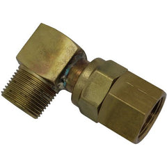 IFS - 3/8 BSPT Male X 3/8 BSP Female Brass Elbow Swivel (2200psi) | 12-BM25-0606