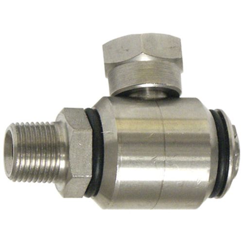 IFS - 3/8 NPT Stainless Steel 90 Deg M&F 5000 PSI Swivel (7035) | 12-SSH25N-0606
