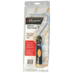 Phoenix - 100mm Mini Gold Stripe Cover 10pk With Handle | 12020