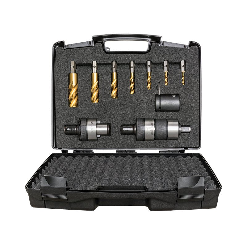 Versadrive Clutched Tapping Set M8-M24 Weldon 19mm (3/4) with 1/2in Impact Adapter