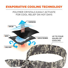 Ergodyne - Cooling Bandana, Tie 12304 Camo | ERCBT6700CG0000