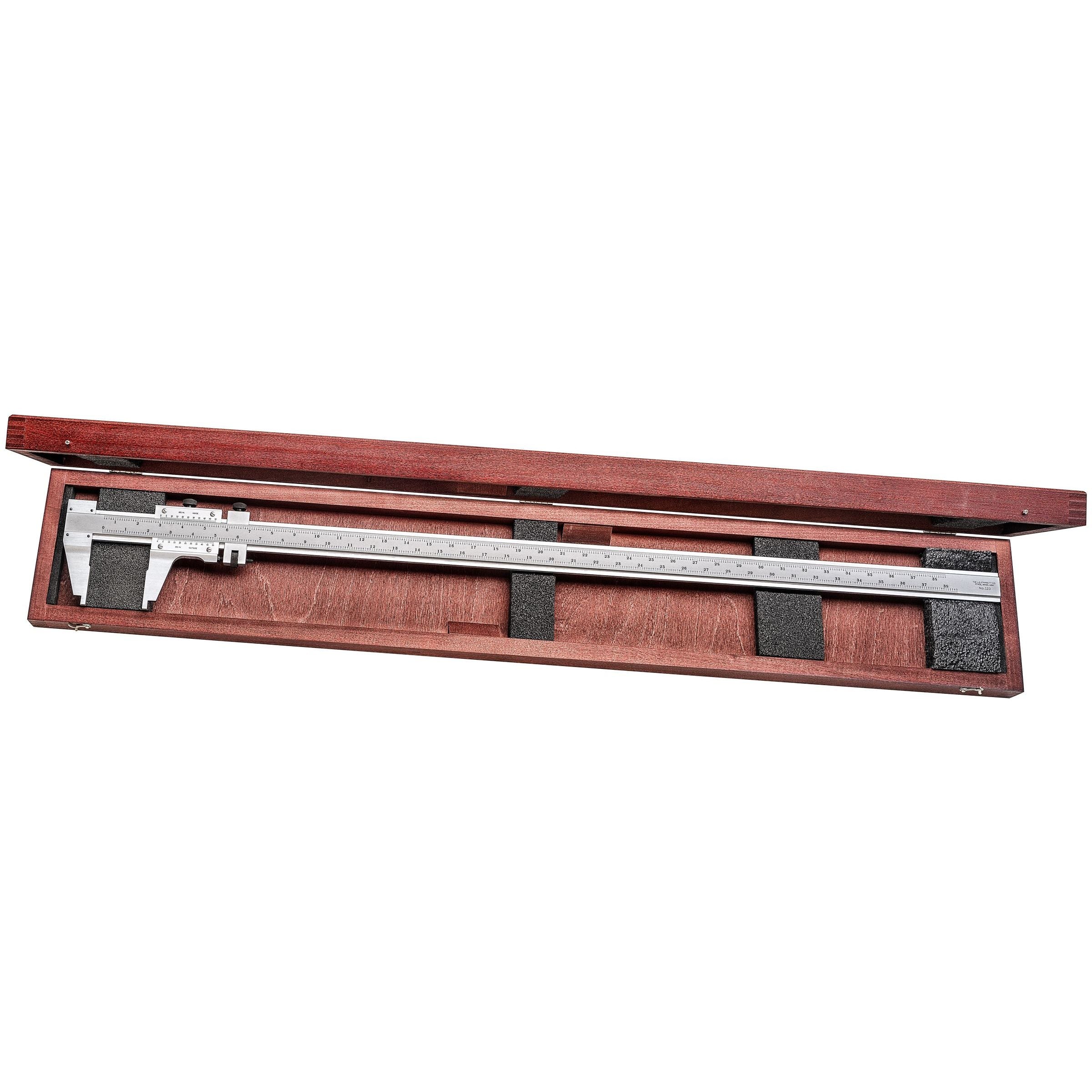 Starrett - Vernier Caliper 36in .001in Grad Wood Case | 123z-36