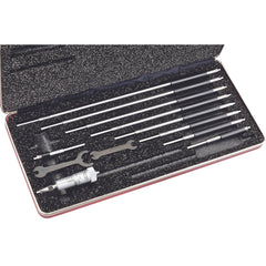 Starrett - Inside Micrometer 2-12in .001in Grad 10 Rods Case | 124bz