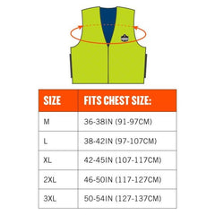 Ergodyne - Evaporative Cooling, Vest, Lime Size Extra | ERECV6665LL00XL