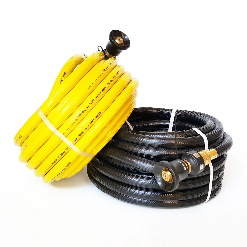 IFS - 3/4 (20mm) Black Fire Reel Hose. 20m Coil. Fitted. | 13-FR12-020FB