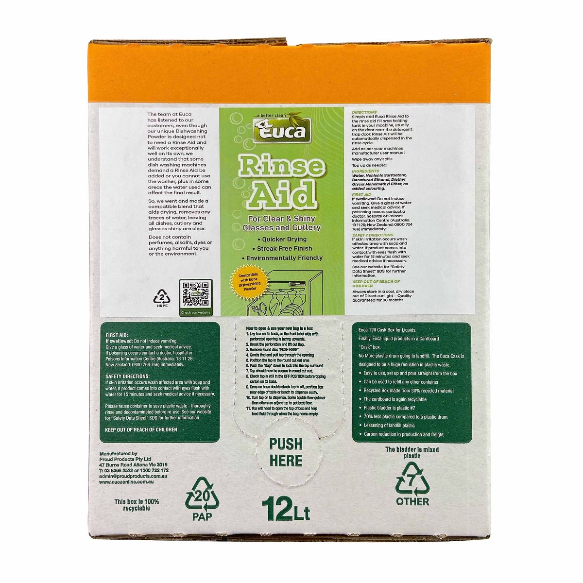 Euca - DISHWASHER RINSE AID 12L CASK | 130X
