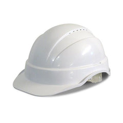 Maxisafe - Maxisafe Long Peak White Vented Hard Hat, Ratchet Harness | HVR585-W