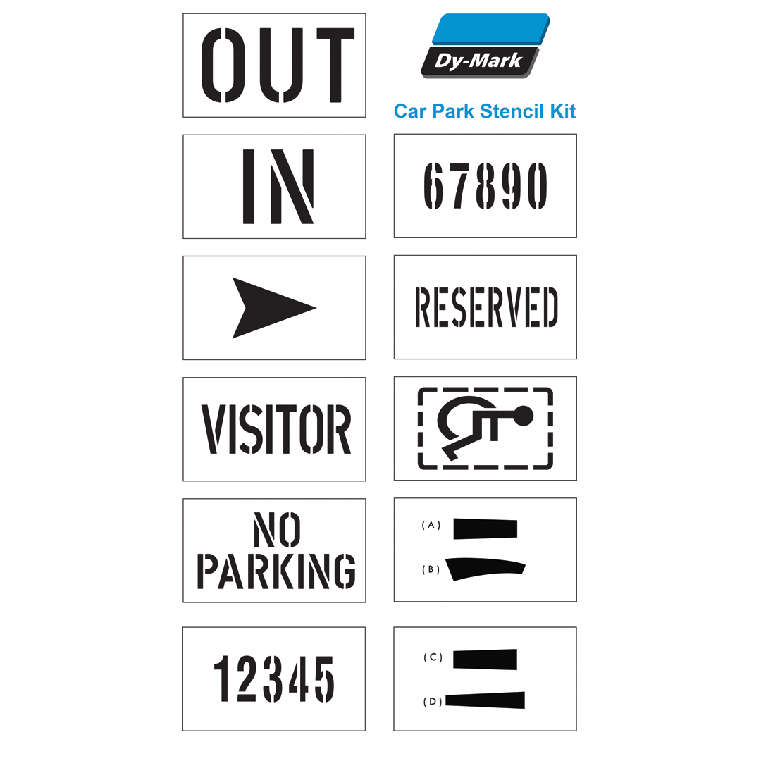 Dy-Mark - Poly Car Park Stencil Kit | 13320003