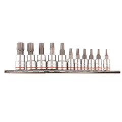 Kincrome Tamperproof TORX Socket Set Short Series 11 Piece 1/4 & 3/8 Drive | 13646