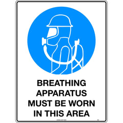 Uniform Safety Signs - 600x400mm - Corflute - Breathing Apparatus Must be Worn | 137LC