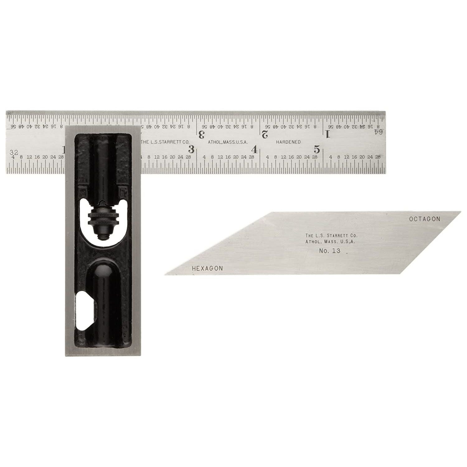 Starrett - Double Square 6in W/ Graduated and Bevel Blades | 13e