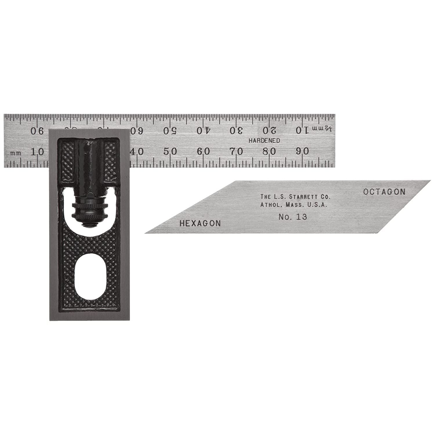 Starrett - Double Square 100mm W/ Graduated and Bevel Blades | 13mb