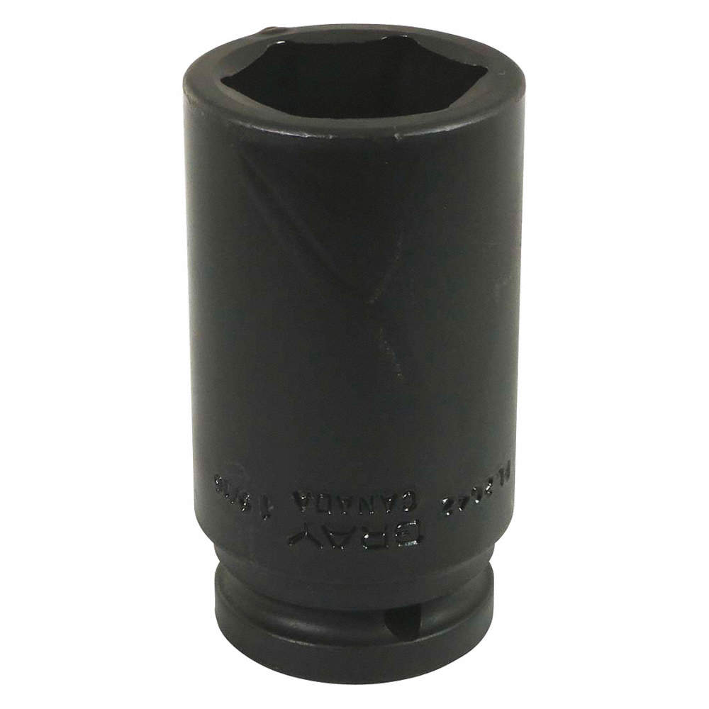 Action 15mm 1/4" Drive 6-point Metric Deep Magnetic Slide Impact Socket