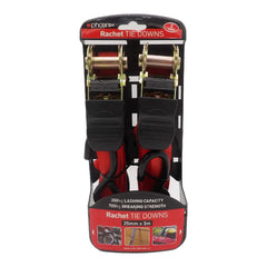 Phoenix - Ratchet 25mm X 3mtr Lashing 350kg 2pk | 14001