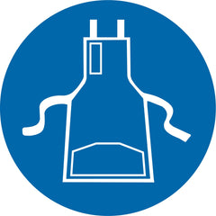 Uniform Safety Signs - 200mm Disc - Self Adhesive - Safety Apron | 140RLA