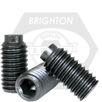Brighton Best - #10-32x3/16" - IMPERIAL GRUB (SOCKET SET) SCREW 1/2 DOG POINT THERMAL BLACK UNF | 141070