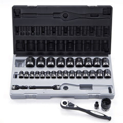 Dual Action - 29 Piece 1/2 Drive 12-Point Metric. Standard Socket Set | 14242901