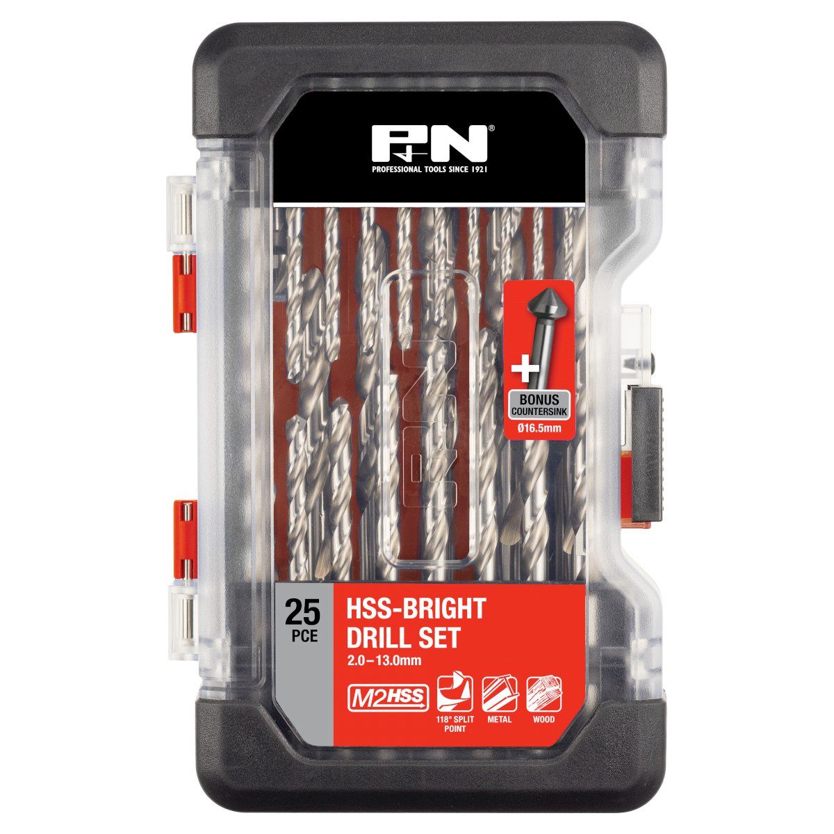P&N - Drill Jobber Set M2 Hss Bright 25+1Pc W/Csink P&N | 149060004