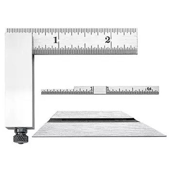 Starrett - Double Steel Square 2 1/2in W / Graduated Narrow & Bevel Blades | 14d