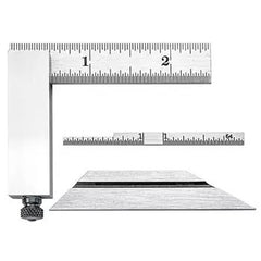 Starrett - Double Steel Square 2 1/2in W / Graduated Narrow & Bevel Blades | 14d