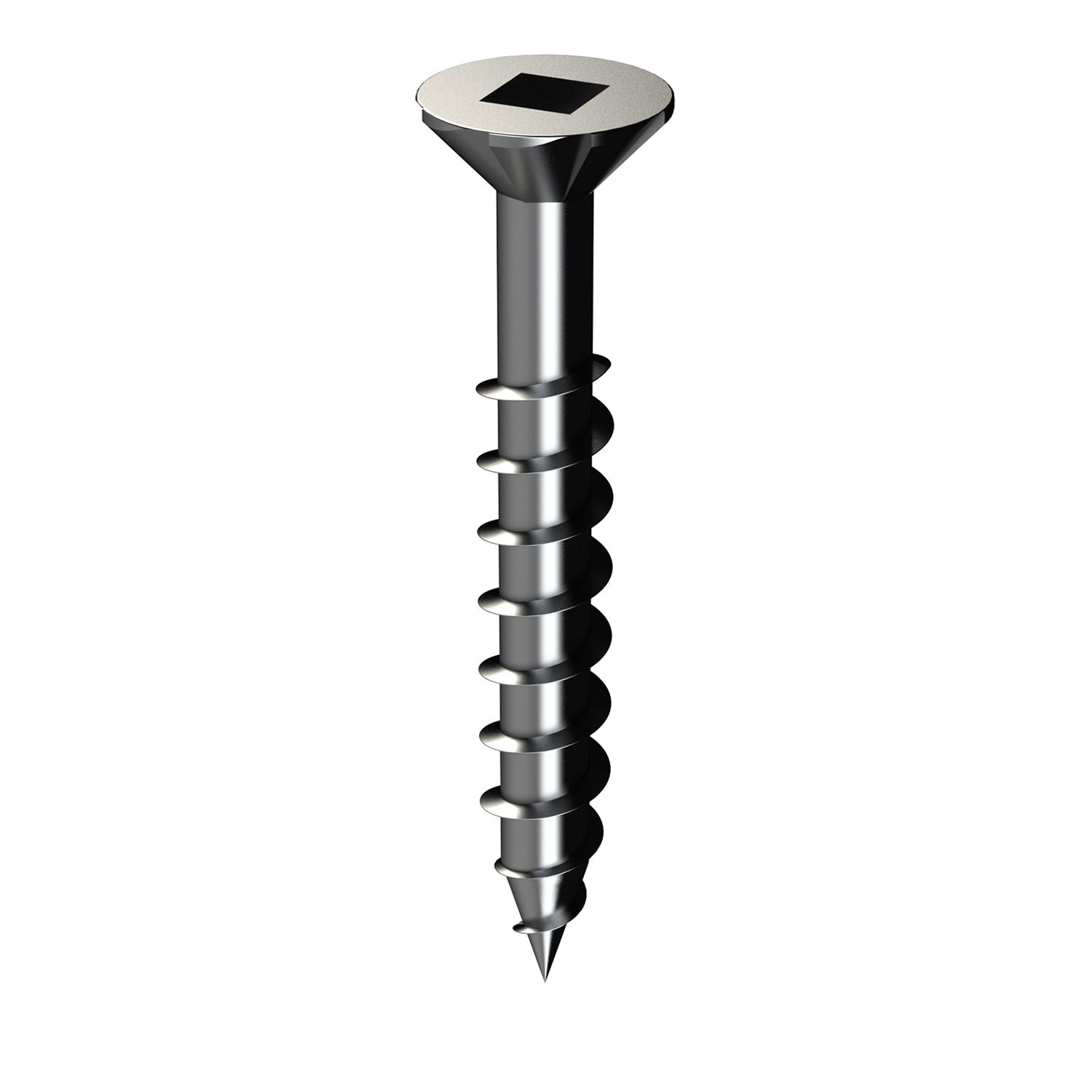 Bremick - SS304 Surequik Screw Countersunk Rib Square Drive 10-8 x 30mm (Box of 1000)