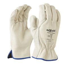 Maxisafe Premium Beige Cowgrain Rigger Glove - Retail Carded | GRP141C